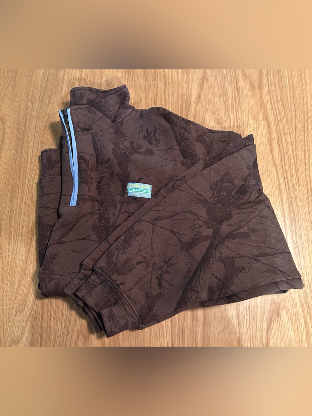Dairy Boy Heritage Half Zip Sweatshirt Lowcountry Camo Size XL NWOT